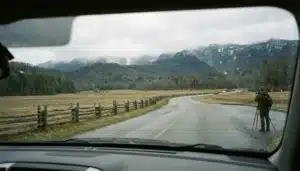 Cades Cove valley viewed from a pullout, a top attraction at Smoky Mountains National Park