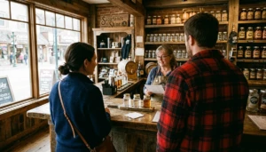 Visitors sampling poured moonshine tastings at a downtown Gatlinburg distillery, a top attraction for adults