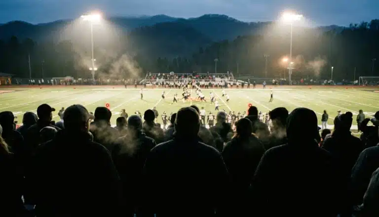 Crowd cheering at the Gatlinburg Thanksgiving Bowl national championship youth football tournament